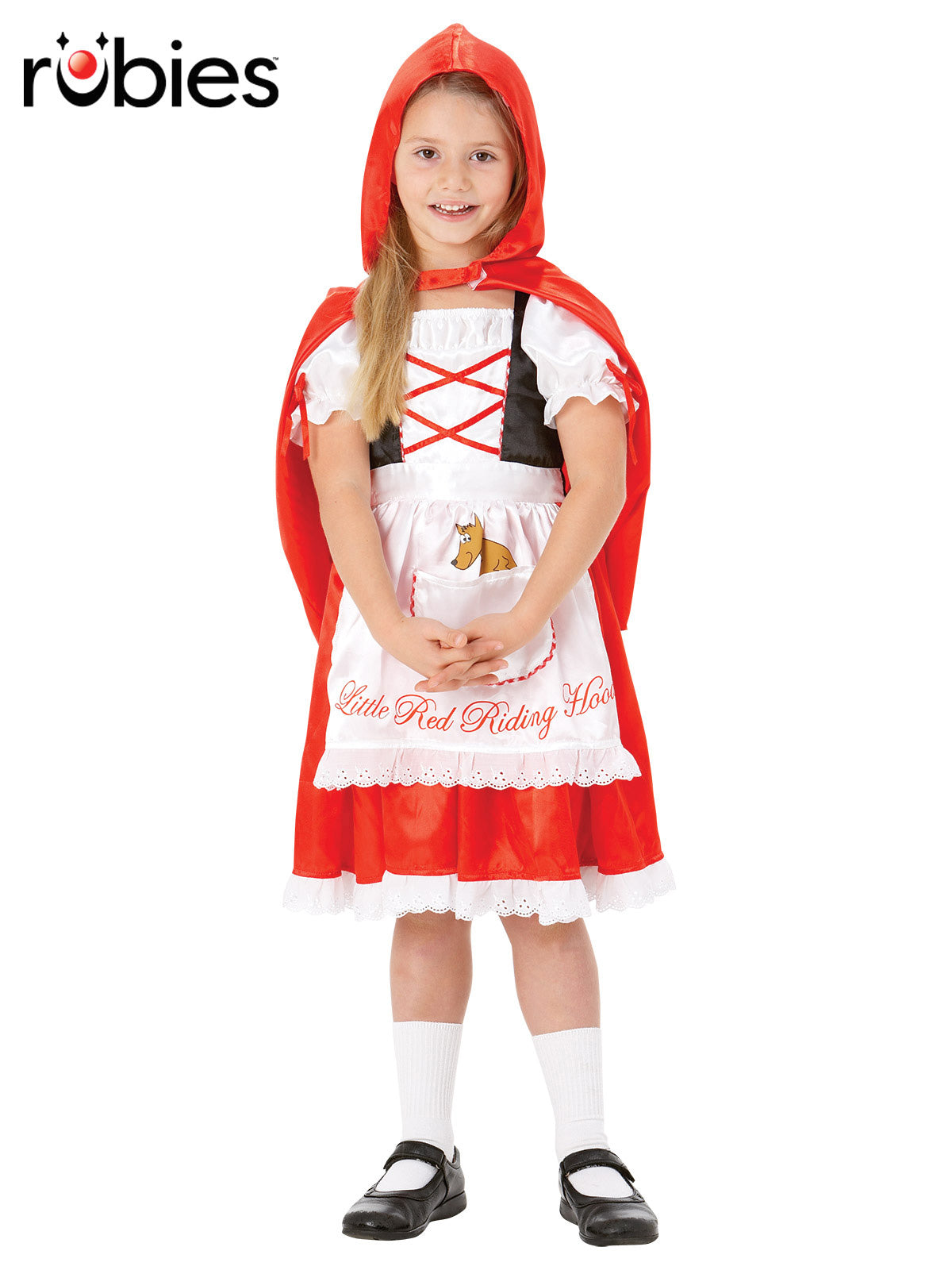 Little Red Riding Hood Fairytale Girls Dress with Cape and Bow