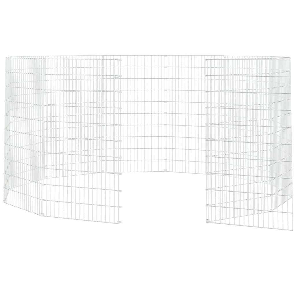 Free Range Animal Enclosure 12-Panel 54x100 cm Galvanised Iron