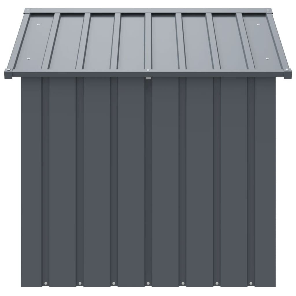 Dog House with Roof Black 117x103x102 cm Galvanised Steel
