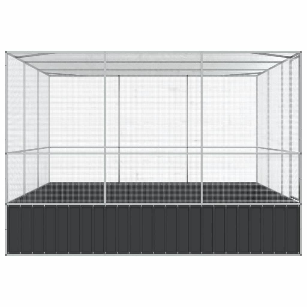 Large Aviary Bird Cage Walk In Parrot Budgie Enclosure Steel Silver