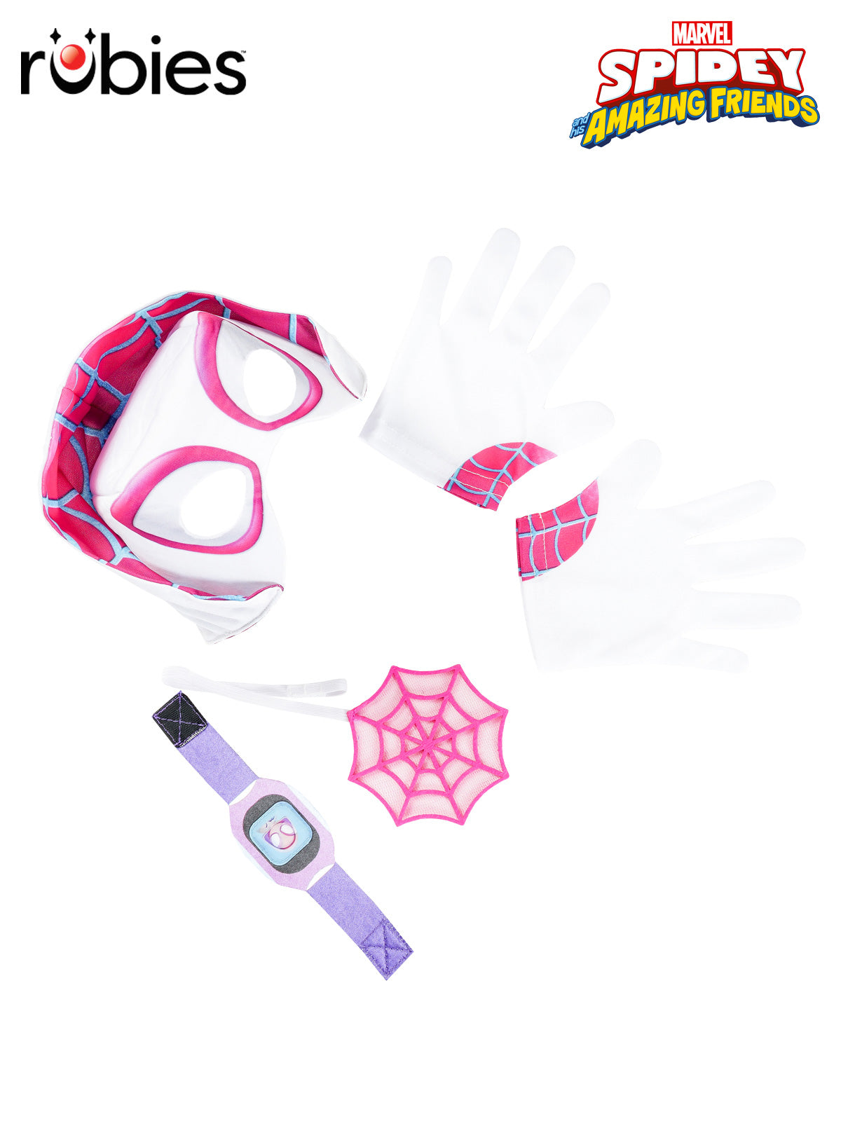 Ghost Spider Kids Accessory Set with Mask Hood Gloves Watch