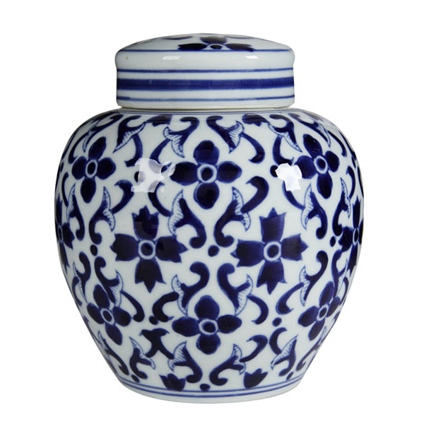Jonquil Ginger Jar 19cm Ceramic Multicolour Floral Hamptons Style Decor