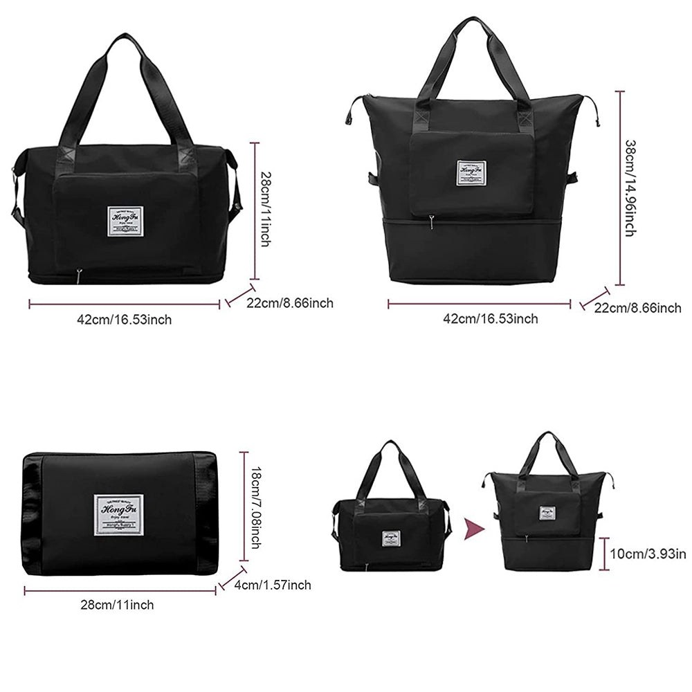 3 IN 1 Foldable and Expandable Large Capacity Travel Bag with Bottom Extension & Multi-Pocket