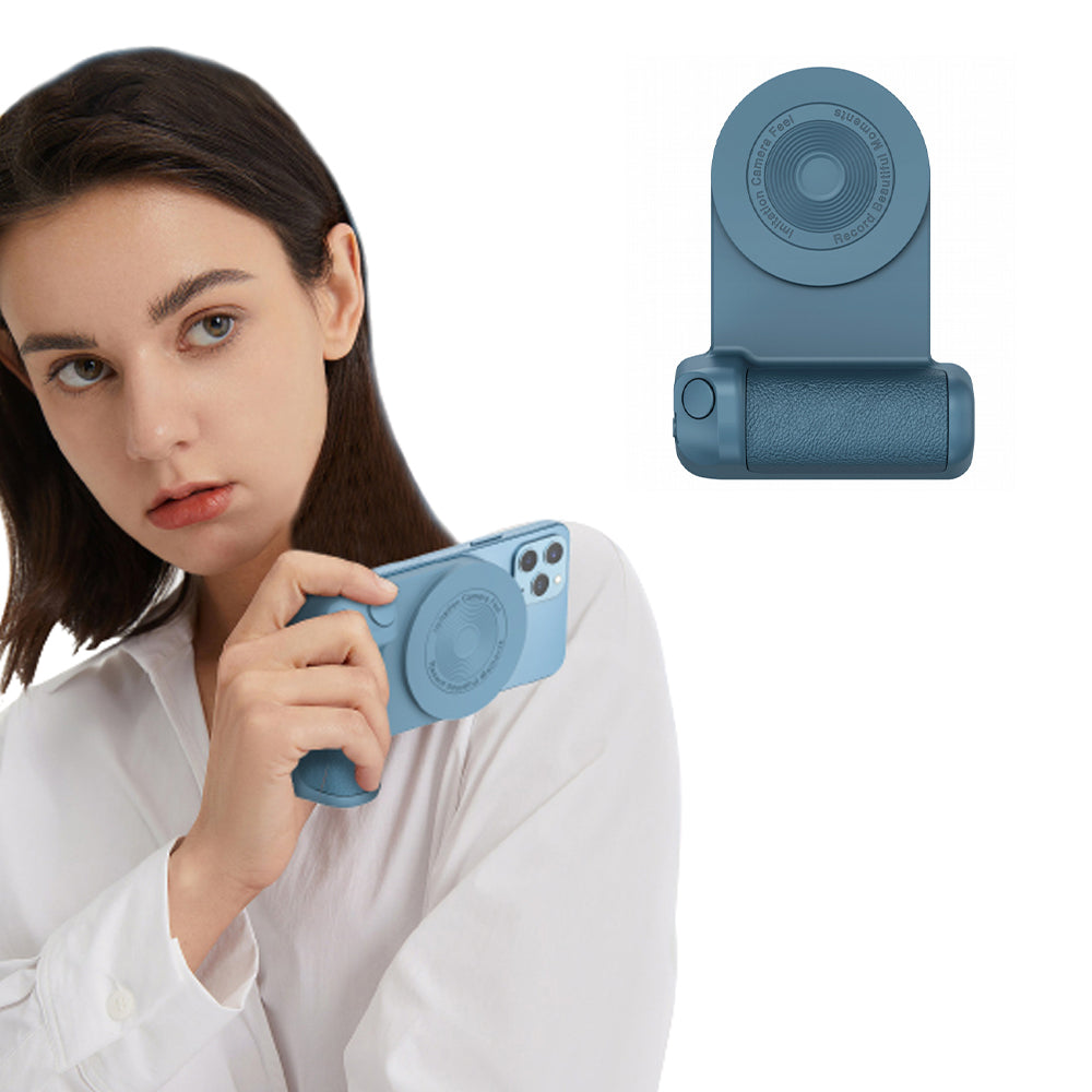 3 in 1 Grip Magnetic Camera Handle Bluetooth Bracket Anti-Shake Handle Photo Stand - USB Rechargeable