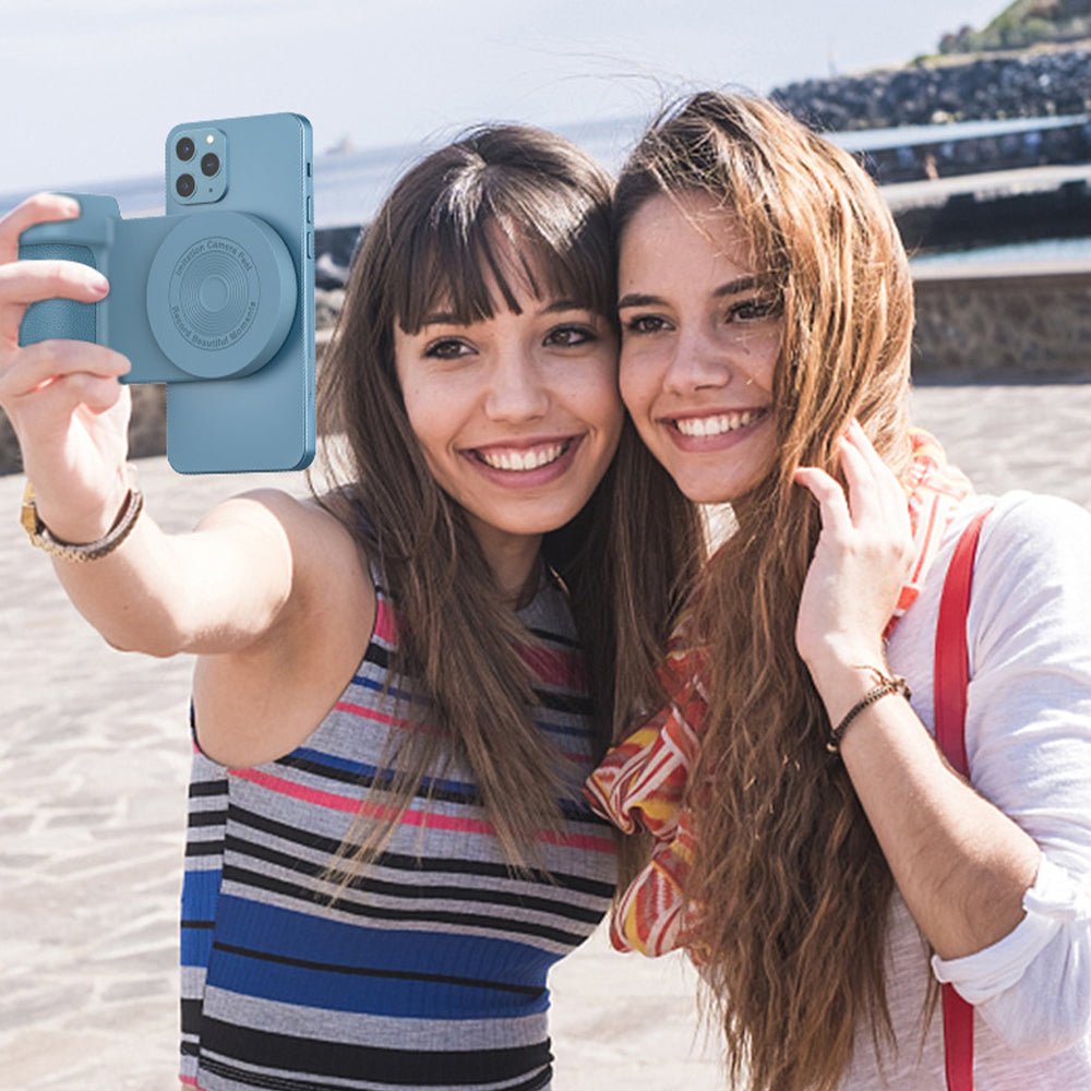 3 in 1 Grip Magnetic Camera Handle Bluetooth Bracket Anti-Shake Handle Photo Stand - USB Rechargeable