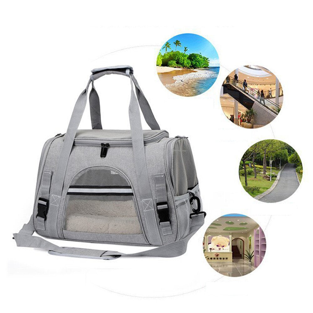Breathable and Foldable Pet Carrier Safety Pet Travel Handbag