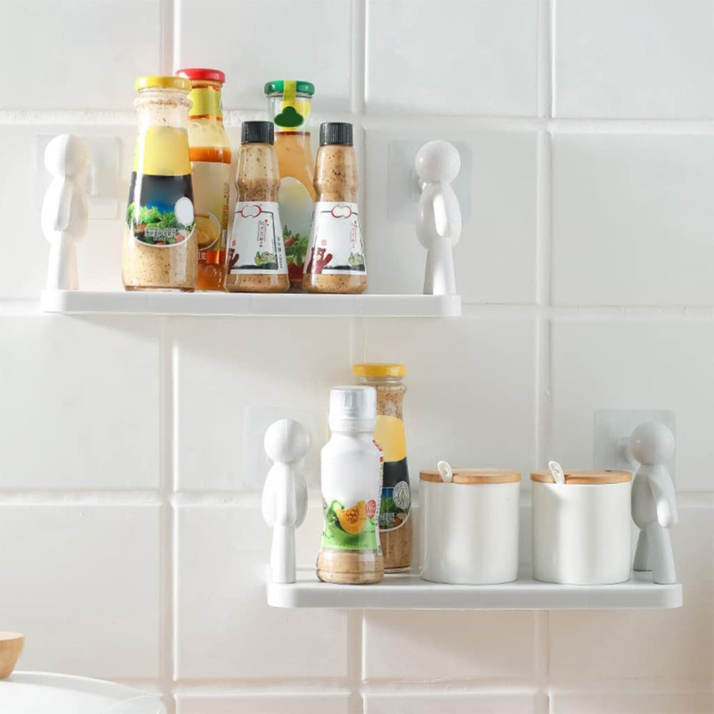 Wall-Mounted Human-Shaped Guardrail Hook Storage Rack