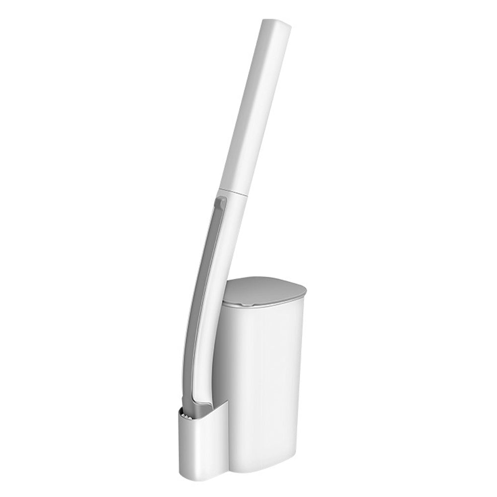 Wall-Mounted Toilet Brush Set with Storage Caddy and 8 Refill Heads