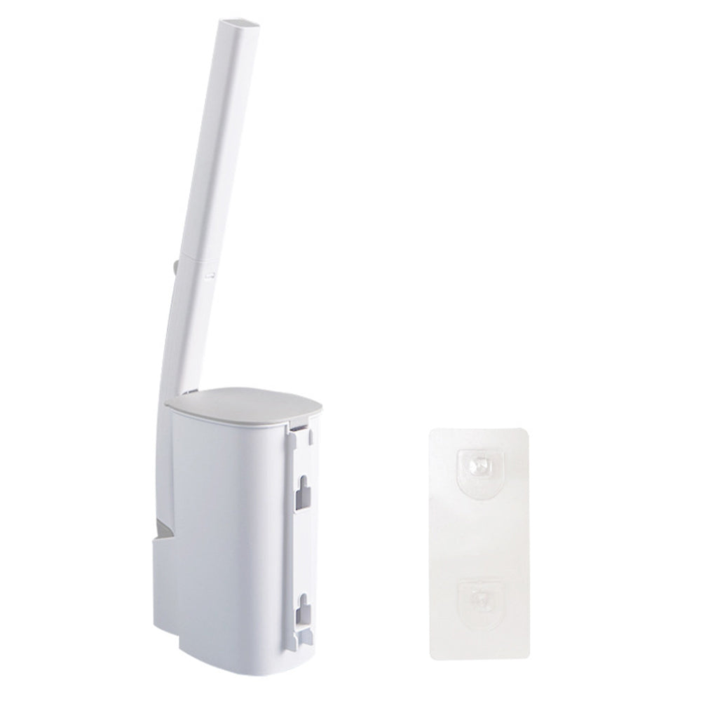 Wall-Mounted Toilet Brush Set with Storage Caddy and 8 Refill Heads