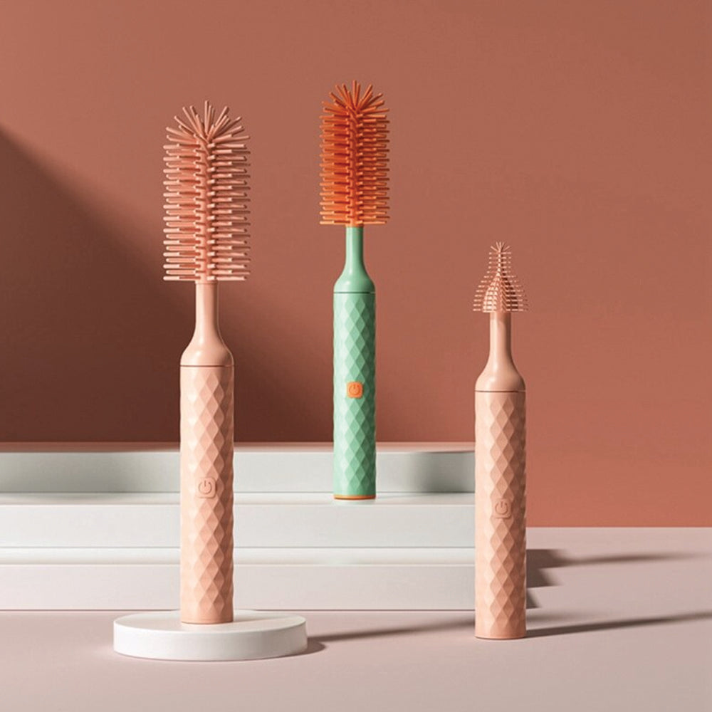 3-in-1 Electric Silicone Cordless Bottle Brush Cleaner USB Rechargeable