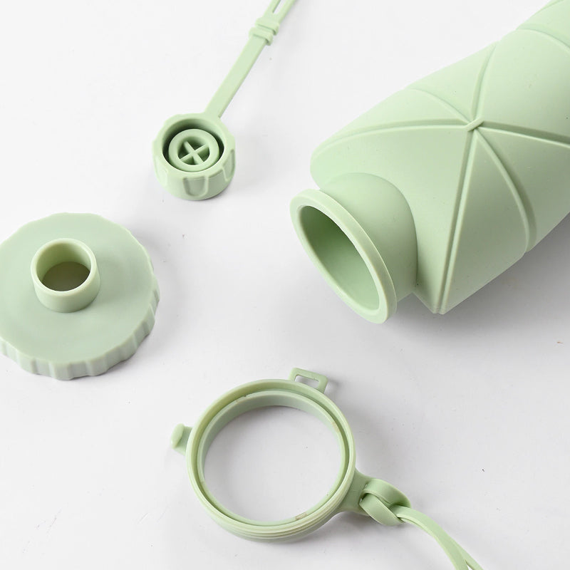 600ml Collapsible Silicone Sports Water Bottle