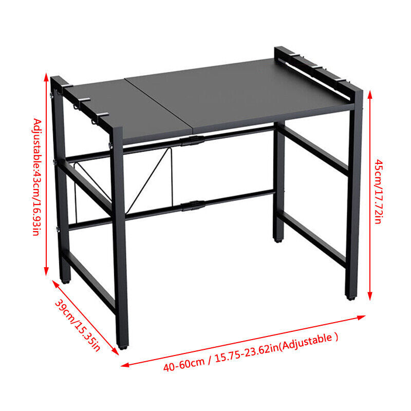 Adjustable Metal Oven Microwave Shelf Kitchen Organiser Storage Rack Holder Set