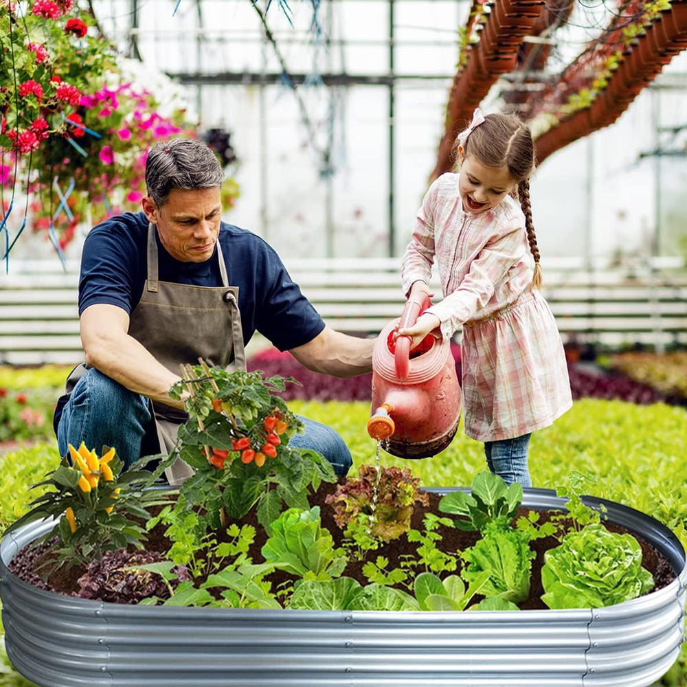 GREENHAVEN Raised Garden Bed Outdoor Galvanized Planter Boxes