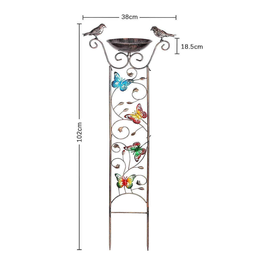 GREENHAVEN Bird Bath with Trellis for Climbing Plants
