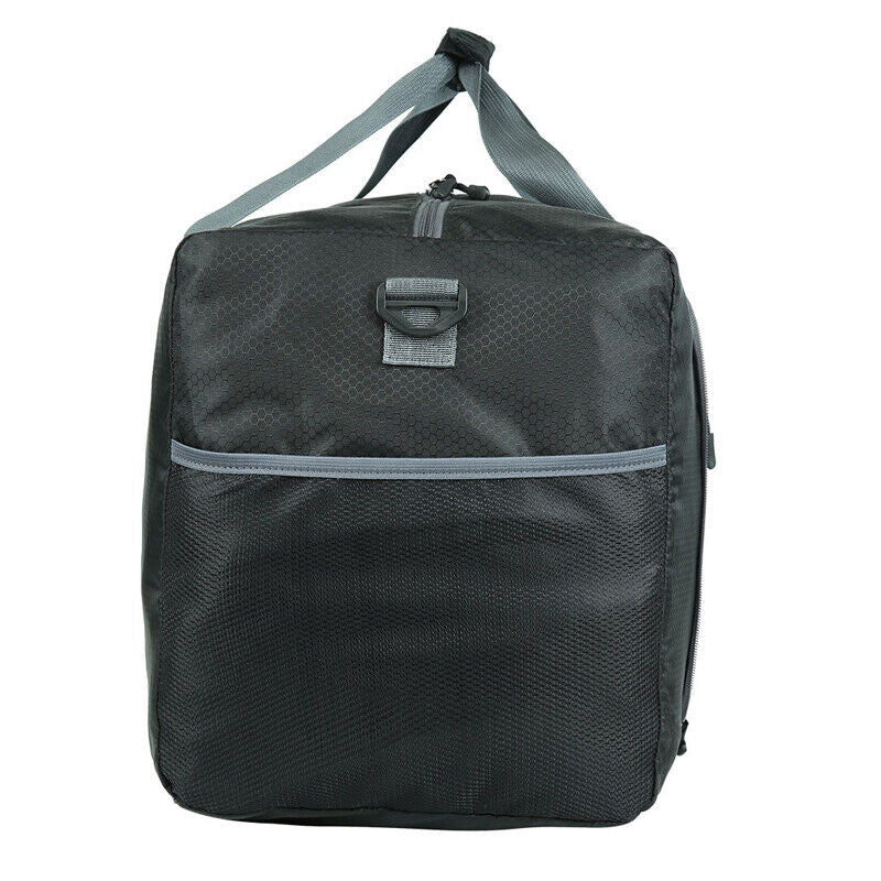 70L Large Capacity Foldable Waterproof Duffel and Travel Bag with Canvas Shoes Compartment
