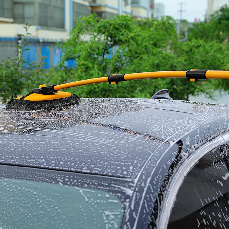 Extendable Long Handles Car Window Cleaning Mop with Scratch - Free Bristles