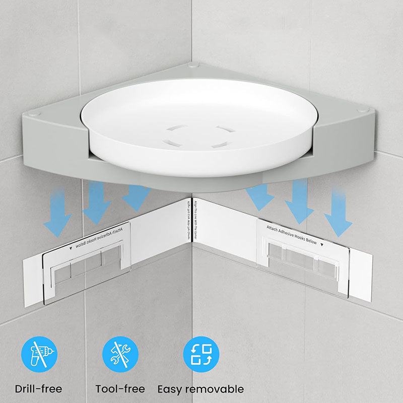 360° Rotate Shower Caddy Corner Lazy Susan Organizer Turntable