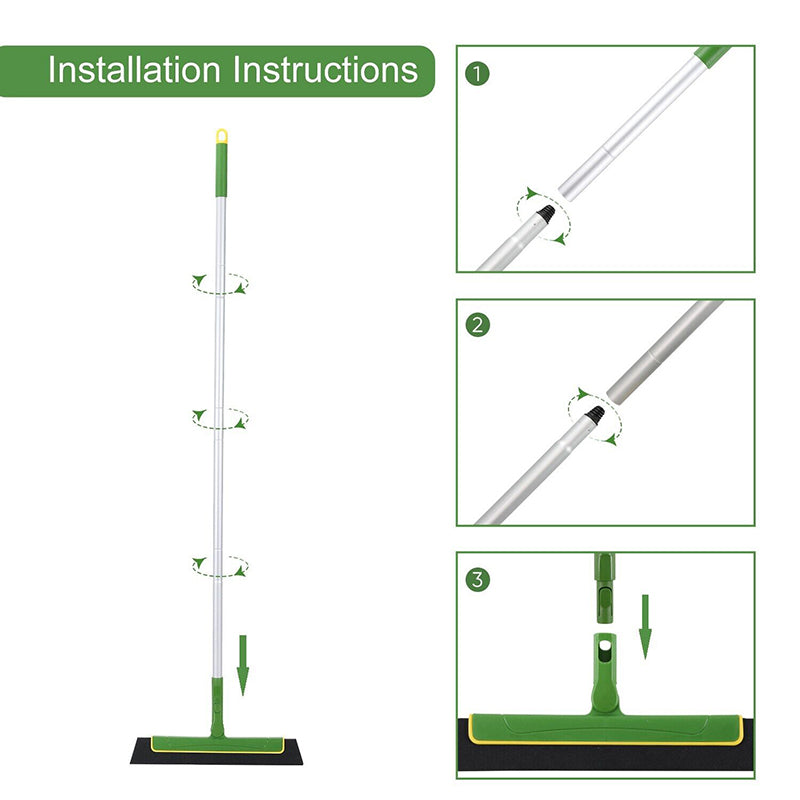 Long Handle Floor Squeegee Broom Foam Squeegee for Shower Bathroom