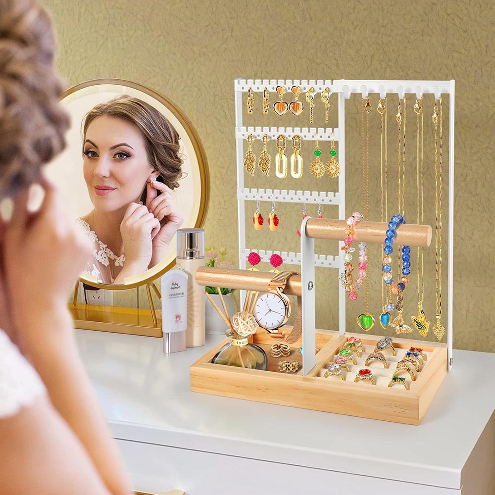 Desktop Jewelry Organizer Jewelry Stand With Ring And Bracelet Holder
