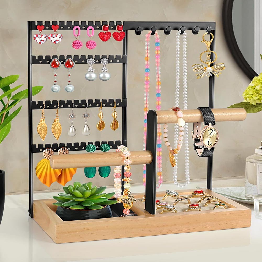 Desktop Jewelry Organizer Jewelry Stand With Ring And Bracelet Holder