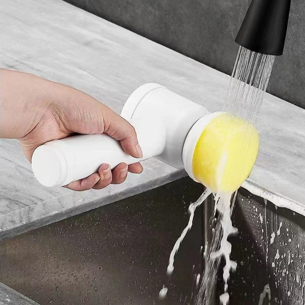 Electric Spin Scrubber With 5 Replaceable Brush Head Power