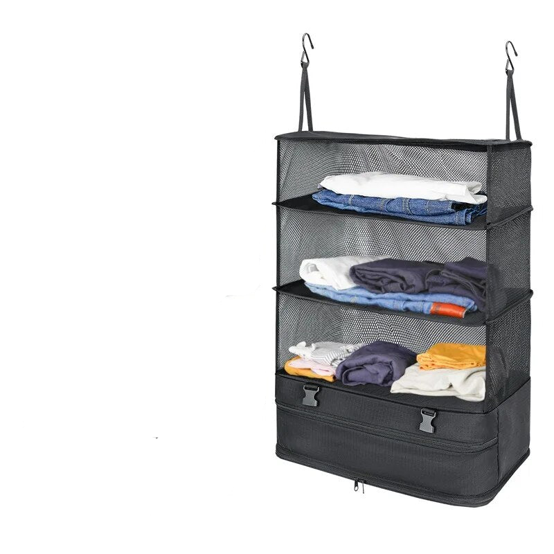 Travel Essentials Hanging Packing Cubes Laundry Storage Compartment