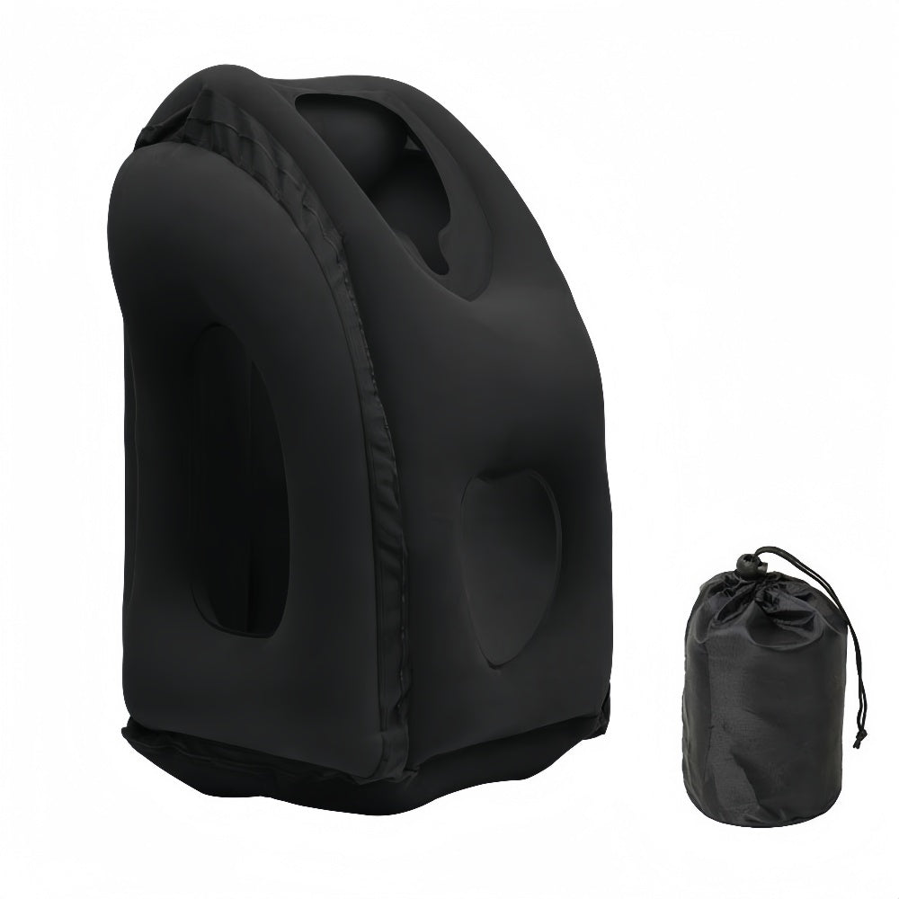 Portable Chin Support Inflatable Travel Neck Pillow Office Nap Rest Support Pillow