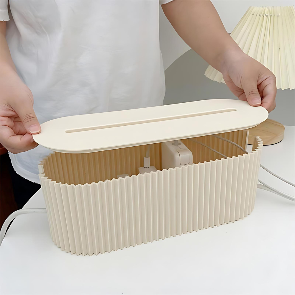 Nordic Plug Board Storage Box Cable Wire Organizer Case