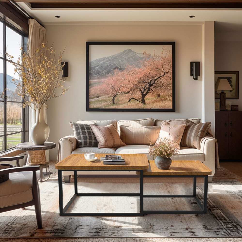 Modern Irregular Drop-shaped Coffee Table Set