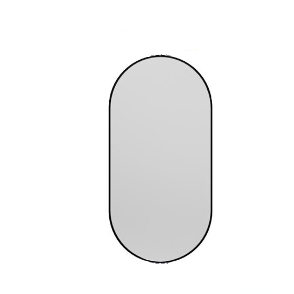 Stunning  Black Oval Metal Wall Mirror