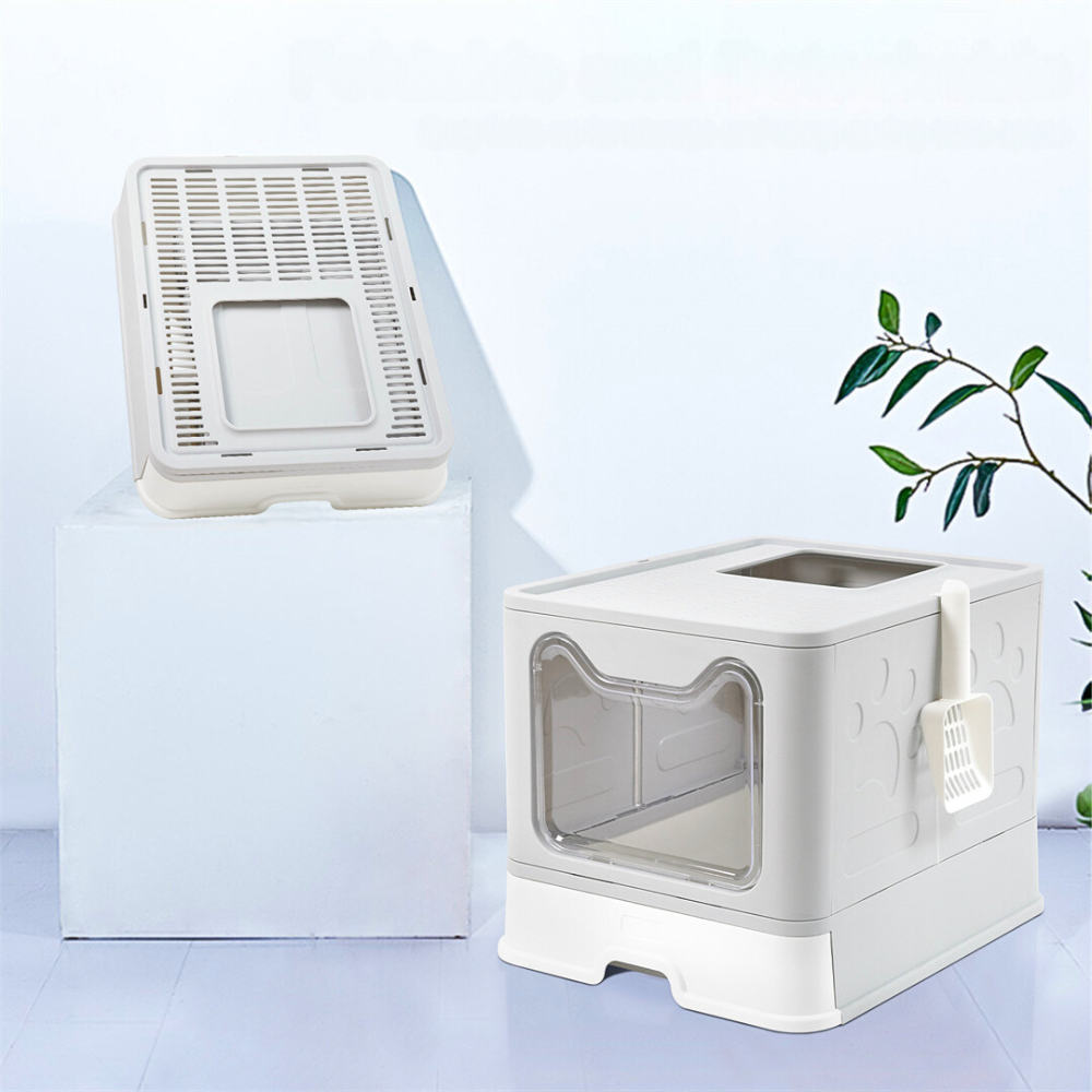 Tidy Cat Litter Box Enclosure with Portable Scoop Drawer