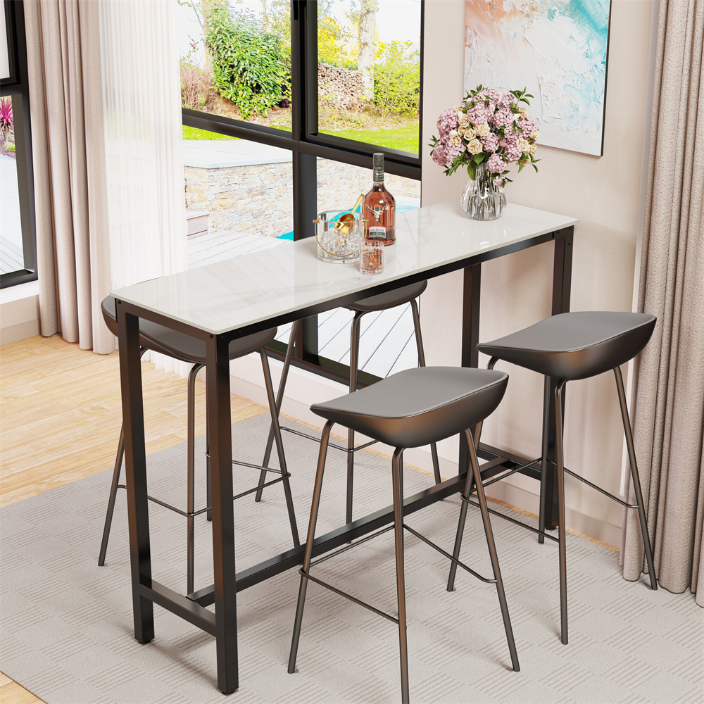 Modern Black/White Bar Table