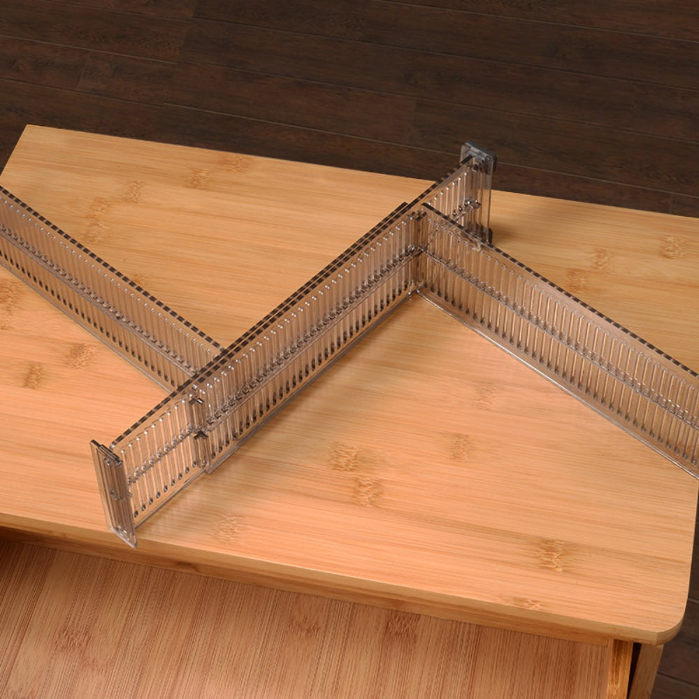 2pcs Adjustable Clapboard Drawer Divider Partition DIY Storage Organiser Closet Punch-free Separator