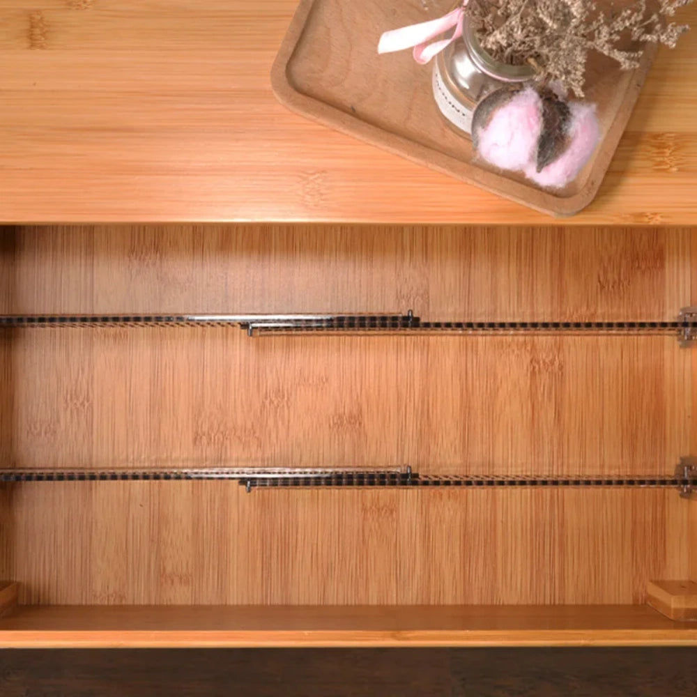 2pcs Adjustable Clapboard Drawer Divider Partition DIY Storage Organiser Closet Punch-free Separator