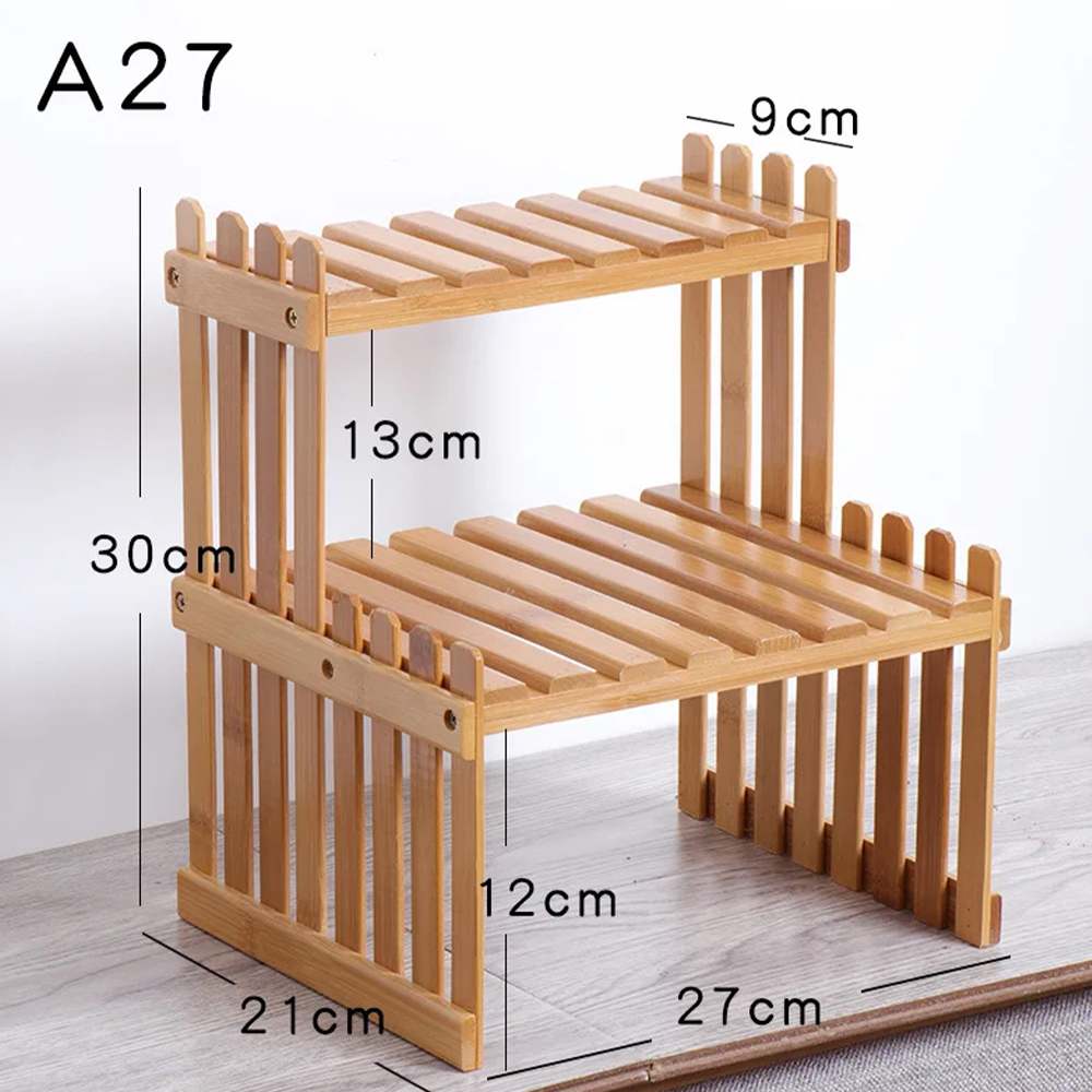 Indoor Plants Holder Wood Shelf Pot Organizer