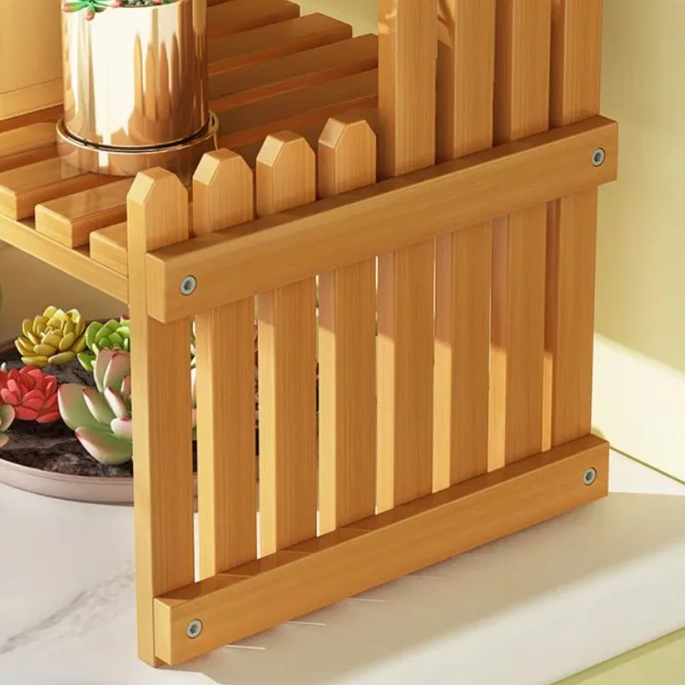 Indoor Plants Holder Wood Shelf Pot Organizer