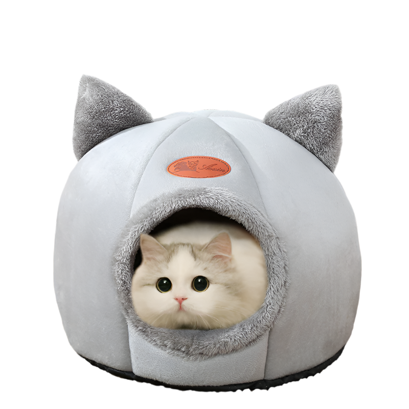 Deep Sleep Comfort In Winter Cat Tent Cozy Cave Nest