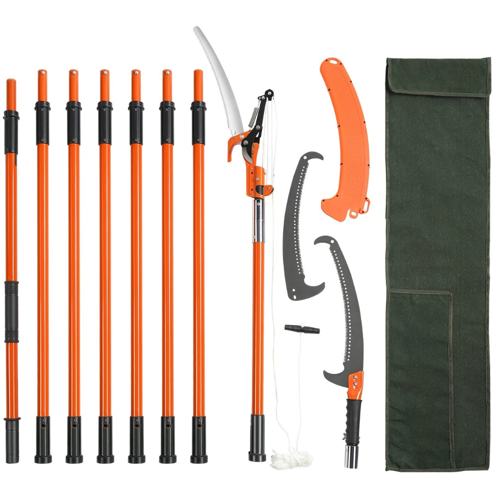 Manual Pole Saw Extendable Tree Pruner Sharp Steel Blade