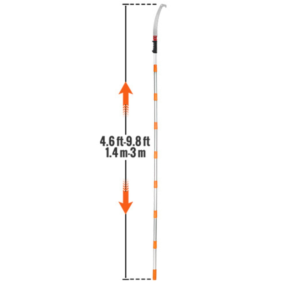 Manual Pole Saw Extendable Tree Pruner Sharp Steel Blade