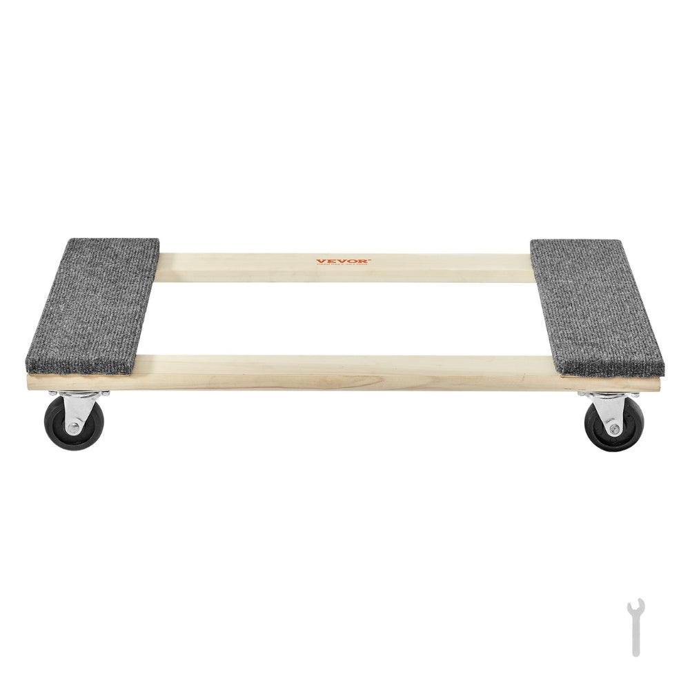 Furniture Moving Pallet Trolley Industrial Machinery Mover with PP Swivel Casters for Transporting Cargo Fridge