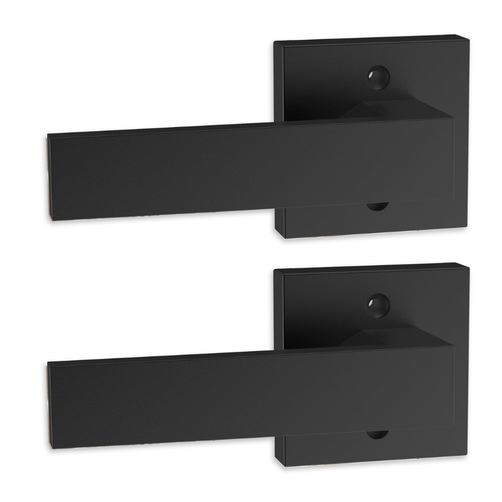 Dummy Door Lever 2 PCS Non Turning Single Side Push Pull Handle Contemporary Square Door Lever Set Reversible Sided