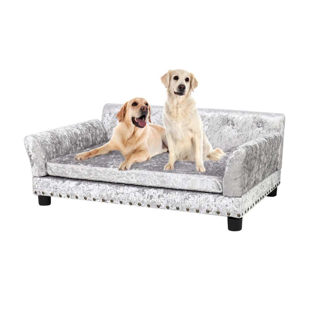 Hansona Deluxe Pet Dog Couch Bed with Removable Velvet Cushion