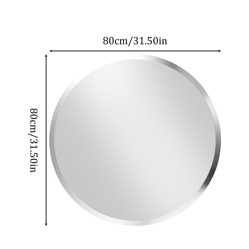 Stylish Frameless Round Bathroom Vanity Mirror for Elegant Wall Decor