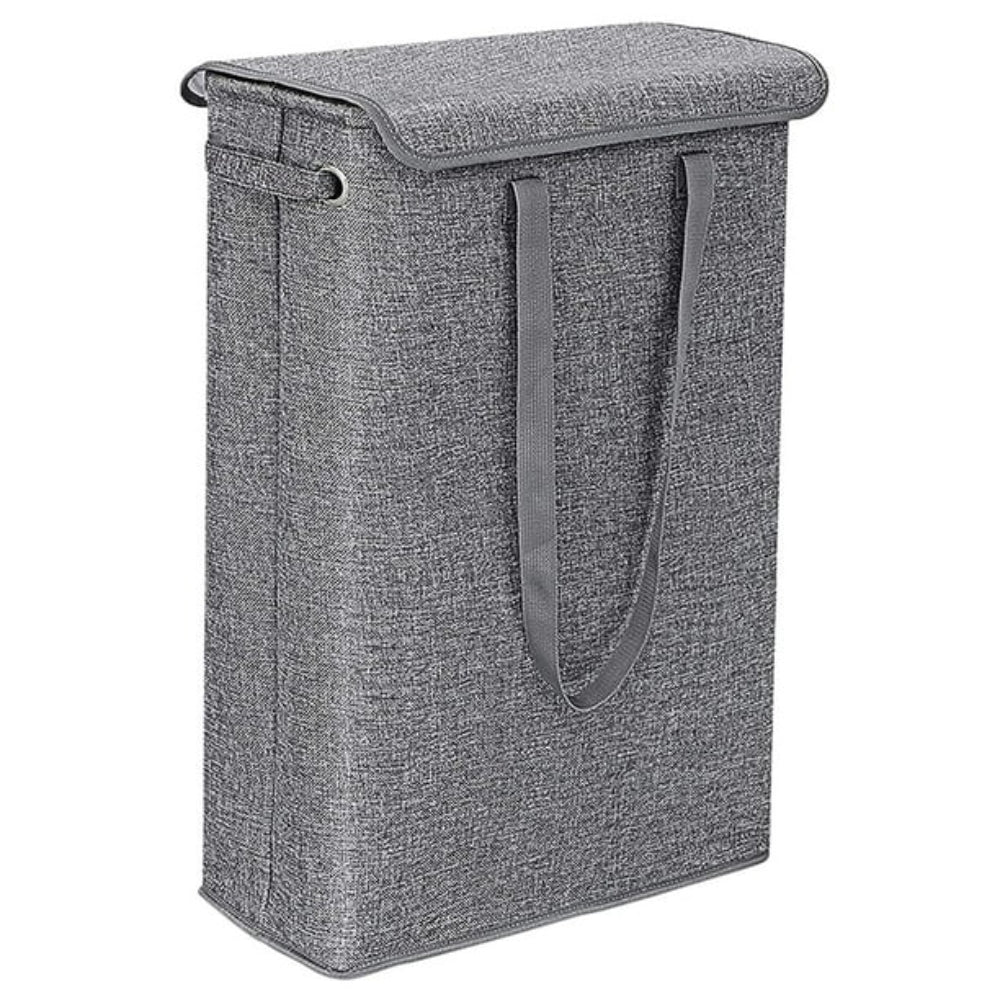 Slim Laundry Basket with Cover Space Foldable Laundry Hamper Collapsible
