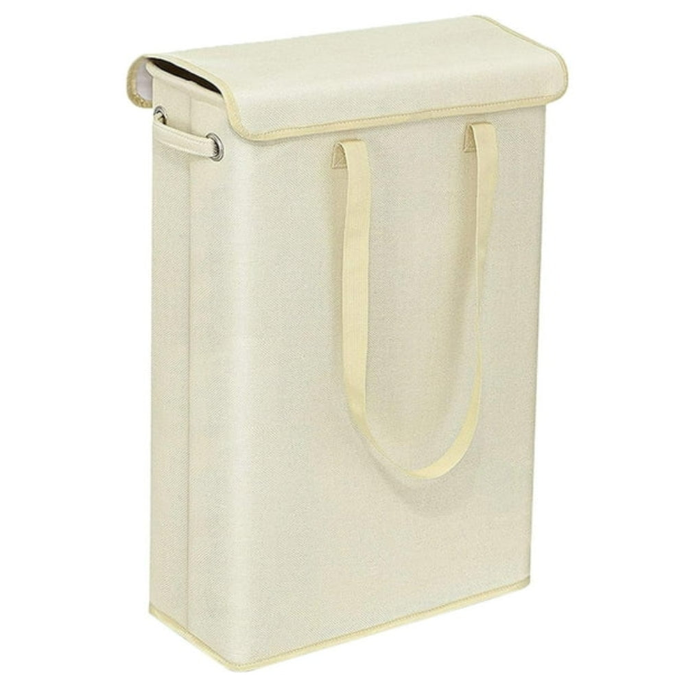 Slim Laundry Basket with Cover Space Foldable Laundry Hamper Collapsible