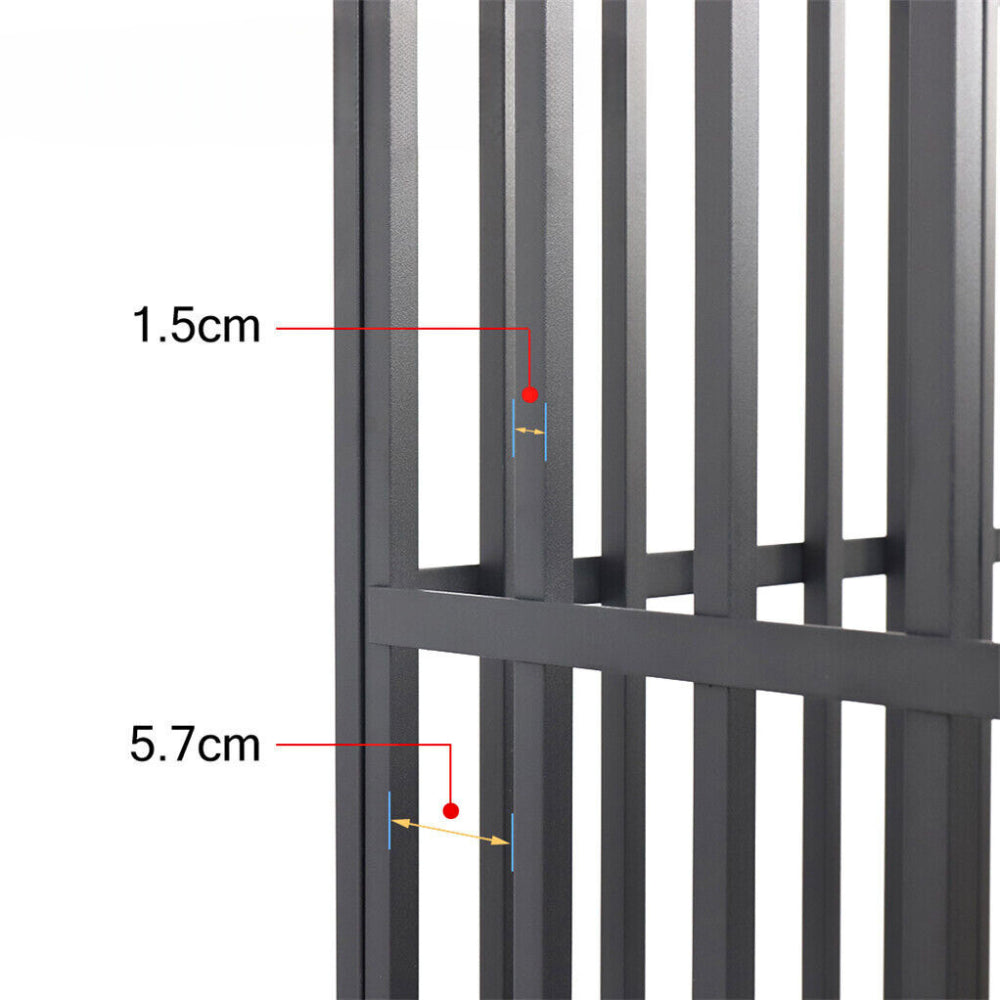 Mobile Heavy Duty Dog Crate with 3 Doors and Bottom Tray