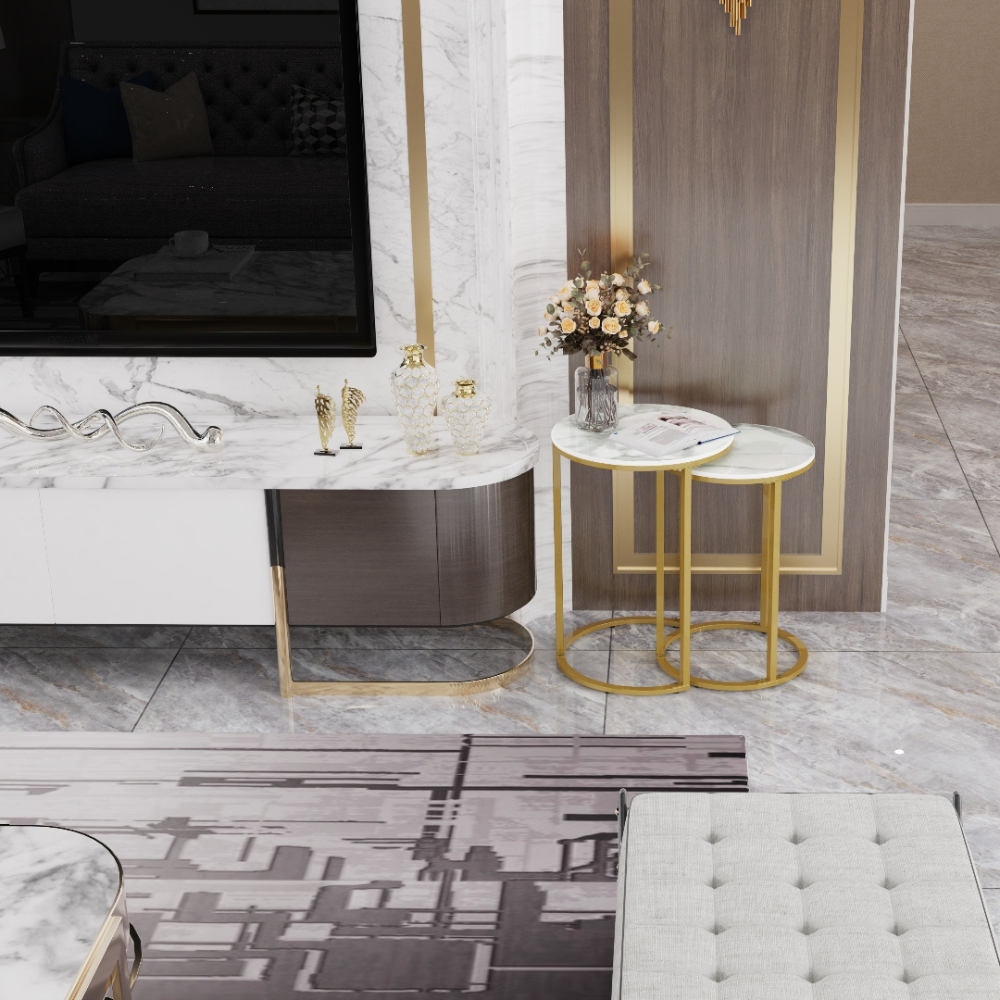 Modern Nesting Coffee Side Table Set