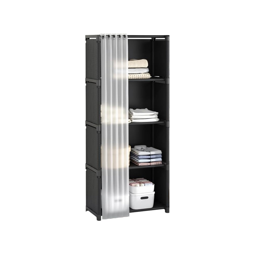 Dustproof Wardrobe High Capacity Partition Bookshelf Bedroom Storage Cabinet