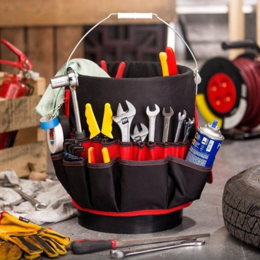 Bucket Organizer Pouch Storage Bag 42 Grids Pocket Tool Bag
