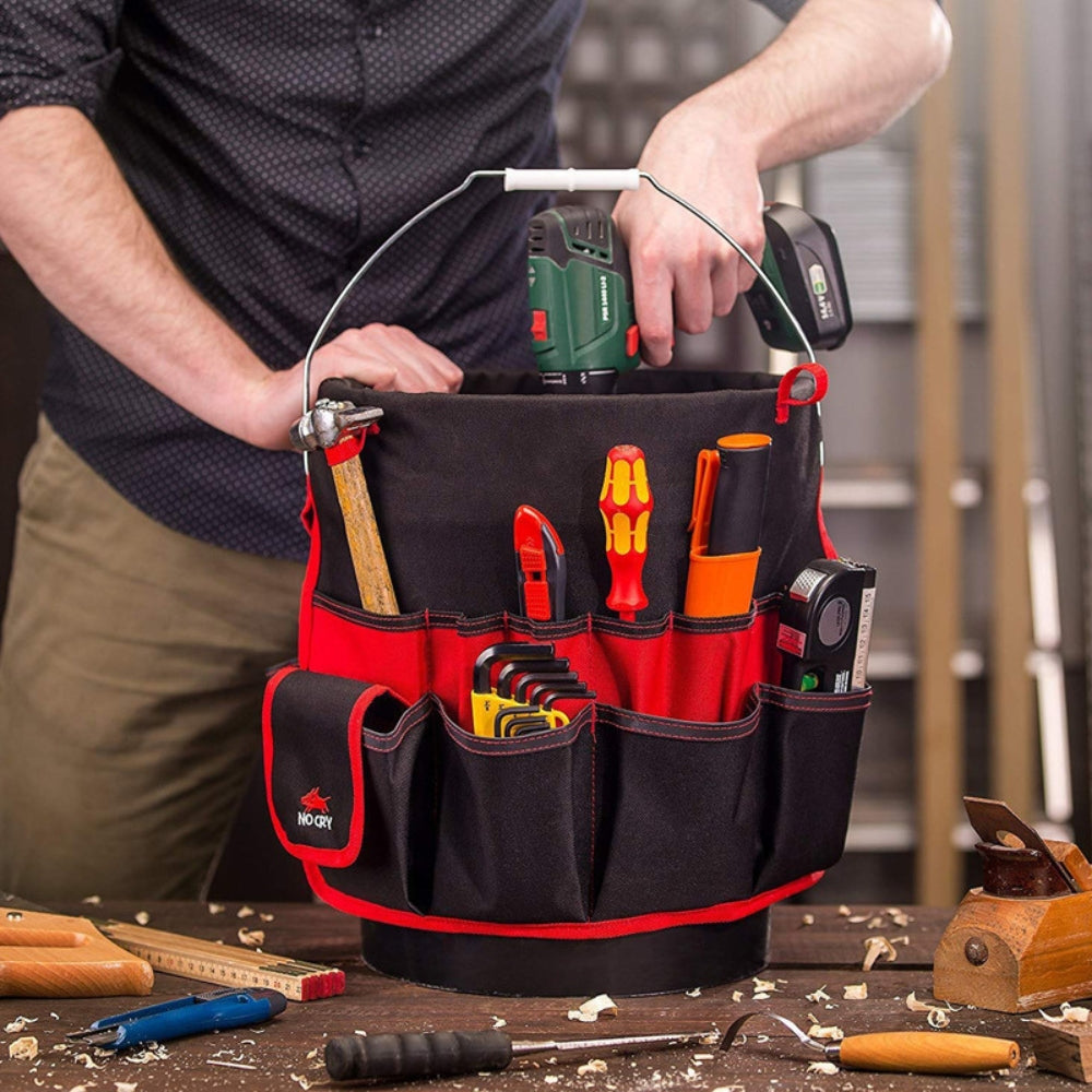 Bucket Organizer Pouch Storage Bag 42 Grids Pocket Tool Bag
